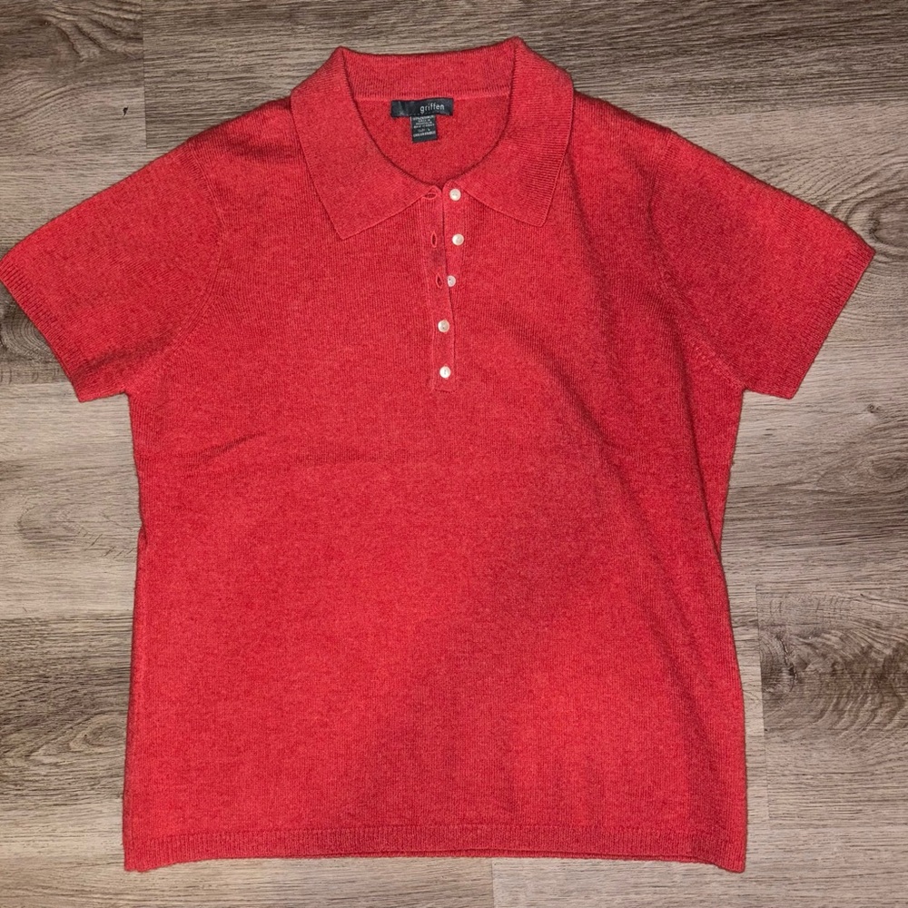 Griffen Vibrant Red Knit Sweater 🍒